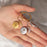 Round Birth Flower Coin Memorial Key Chain-Jewelry-Anavia-Afterlife Essentials
