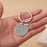 Fingerprint Round Memorial Key Chain with Angel Wing Charm-Jewelry-Anavia-Afterlife Essentials
