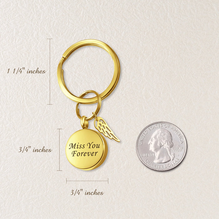 Round Coin Memorial Key Chain-Jewelry-Anavia-Afterlife Essentials
