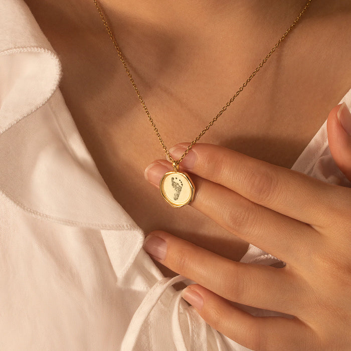 Fingerprint Stamped Necklace-Jewelry-Anavia-Afterlife Essentials