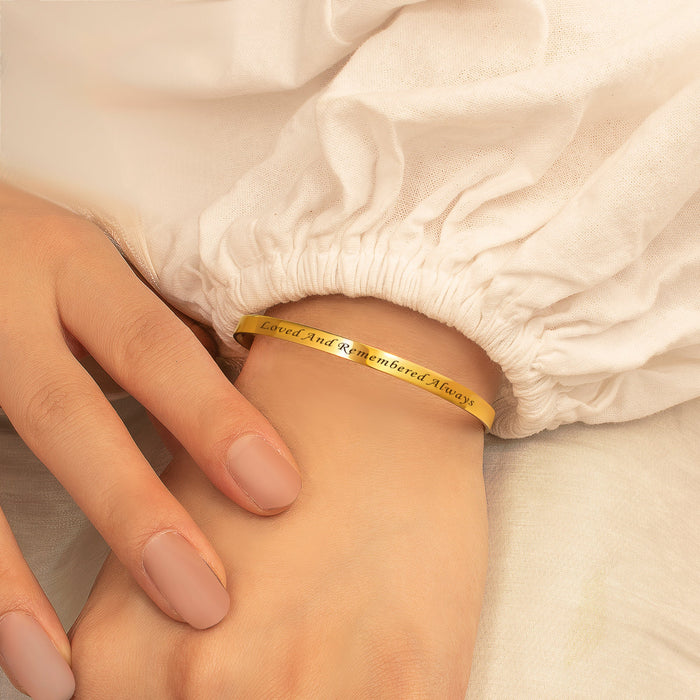 Custom Memorial Cuff Bangle-Jewelry-Anavia-Afterlife Essentials