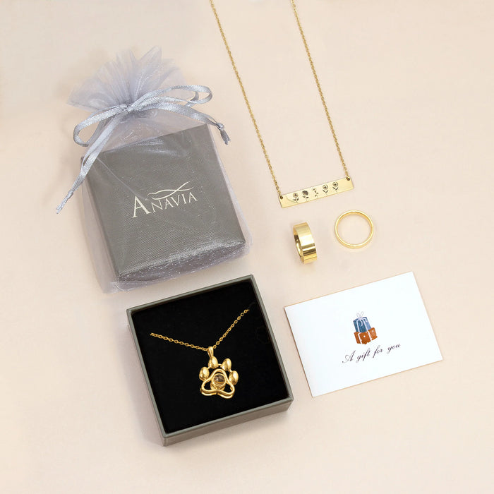 Paw Print Photo Projection Necklace-Jewelry-Anavia-Afterlife Essentials