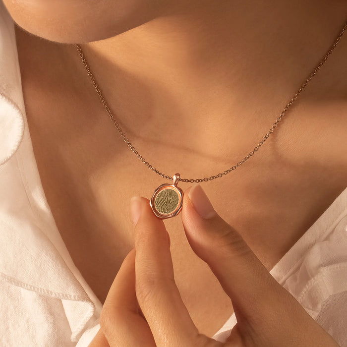 Fingerprint Stamped Necklace-Jewelry-Anavia-Afterlife Essentials