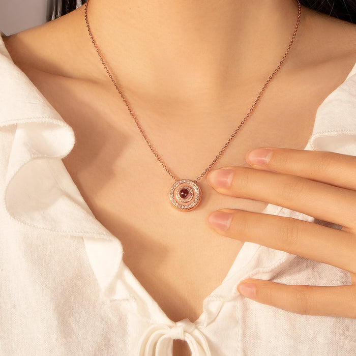 Round Photo Projection Necklace-Jewelry-Anavia-Afterlife Essentials