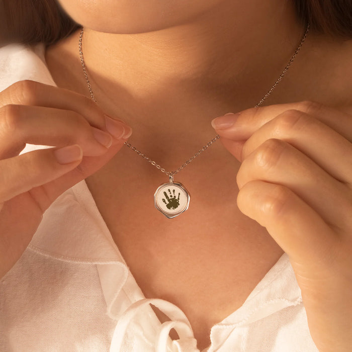 Fingerprint Stamped Necklace-Jewelry-Anavia-Afterlife Essentials