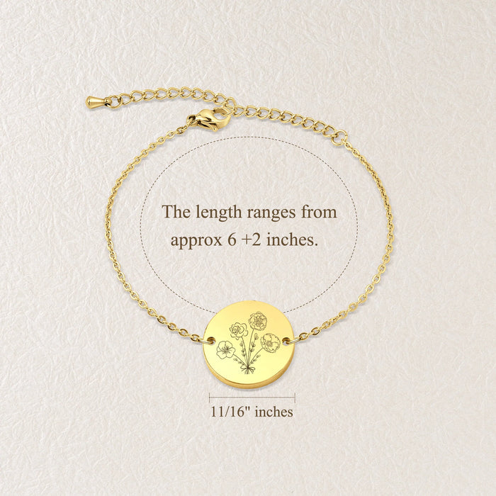 Birth Flower Bouquet Charm Bracelet-Jewelry-Anavia-Afterlife Essentials