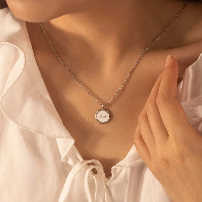 Custom Text Stamped Necklace-Jewelry-Anavia-Afterlife Essentials