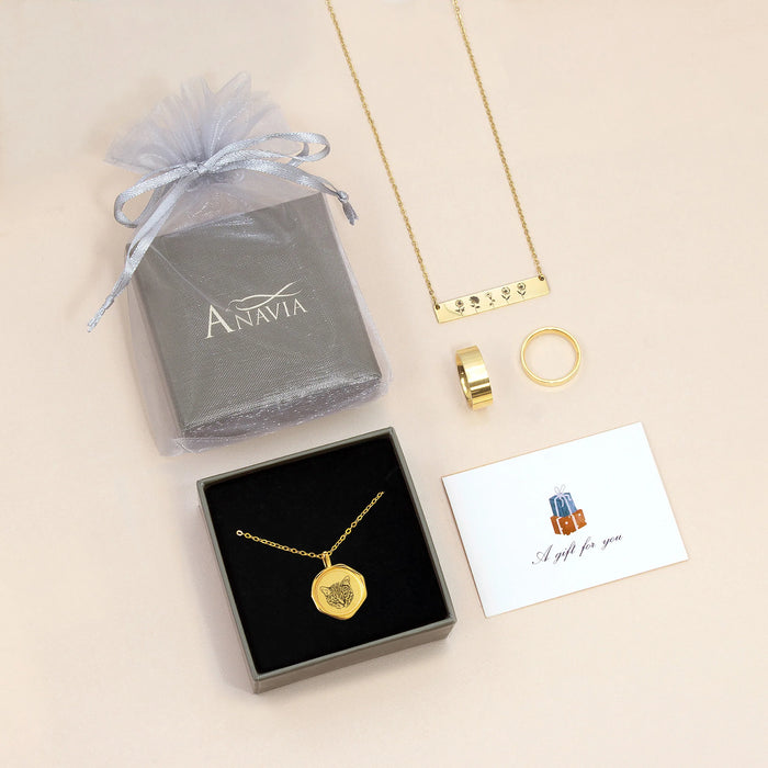 Pet Portrait Stamped Necklace-Jewelry-Anavia-Afterlife Essentials