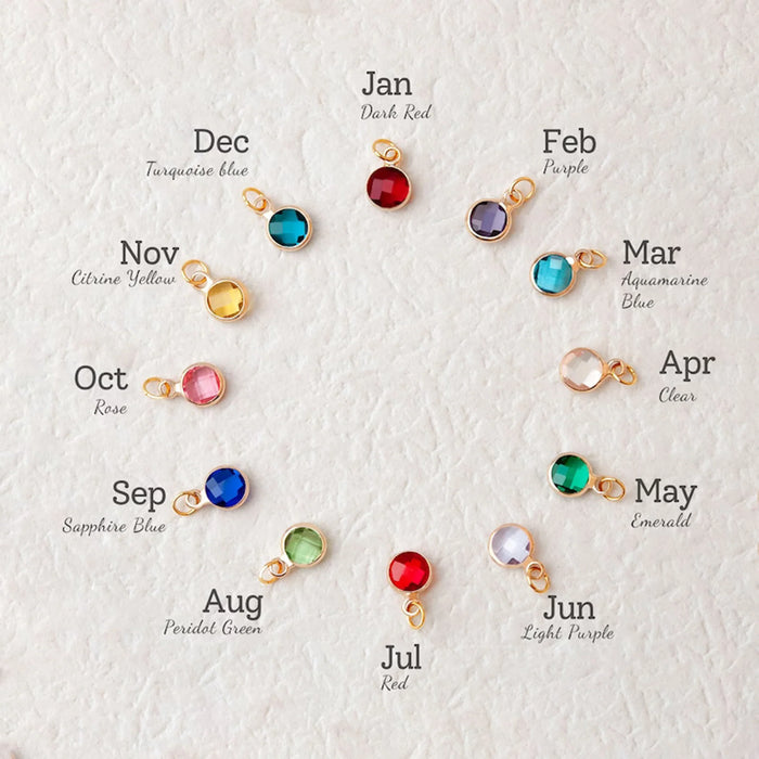 Birthstone Initial Necklace-Jewelry-Anavia-Afterlife Essentials