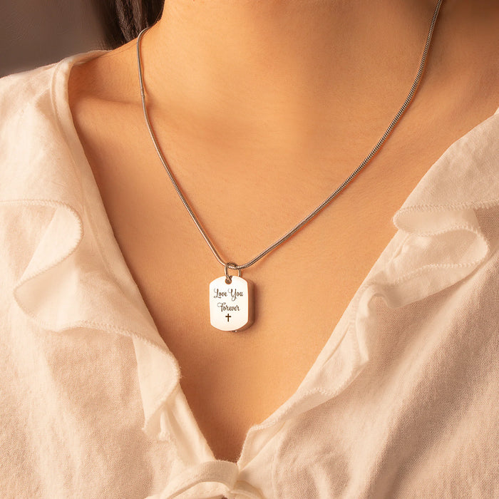 Stainless Steel Memorial Dog Tag Cremation Jewelry-Jewelry-Anavia-Afterlife Essentials