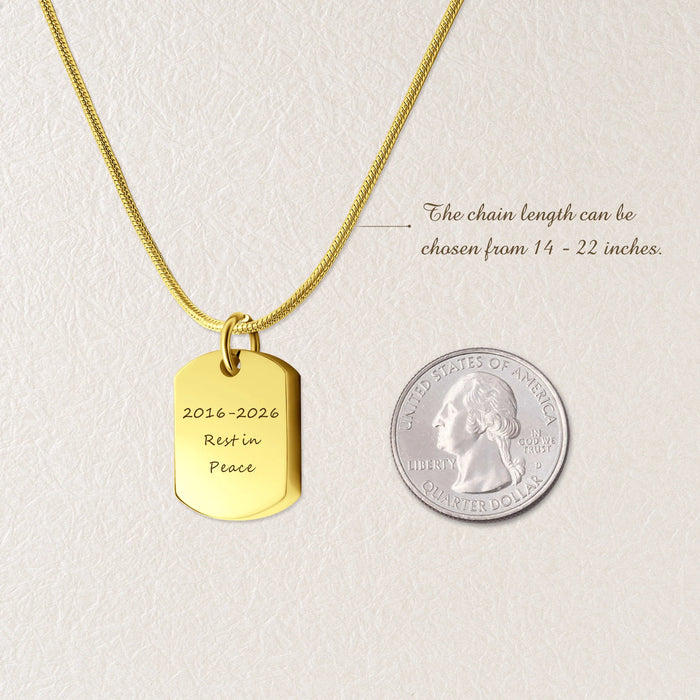 Stainless Steel Memorial Dog Tag Cremation Jewelry-Jewelry-Anavia-Afterlife Essentials