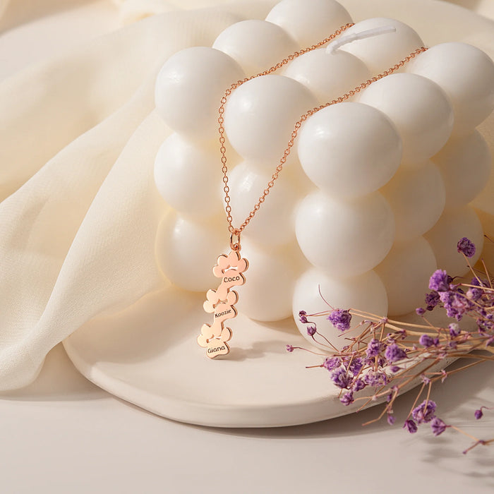 Vertical Paw Print Name Necklace-Jewelry-Anavia-Afterlife Essentials