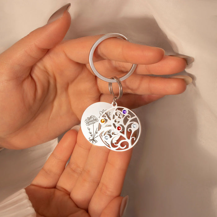 Build Your Own Bouquet Birthstone Tree of Life Necklace-Jewelry-Anavia-Afterlife Essentials