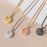 Coin Flower and Name Memorial Necklace Cremation Jewelry-Jewelry-Anavia-Afterlife Essentials
