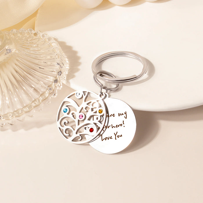 Handwriting Birthstone Tree of Life Necklace-Jewelry-Anavia-Afterlife Essentials