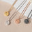 Coin Flower and Name Memorial Necklace Cremation Jewelry-Jewelry-Anavia-Afterlife Essentials