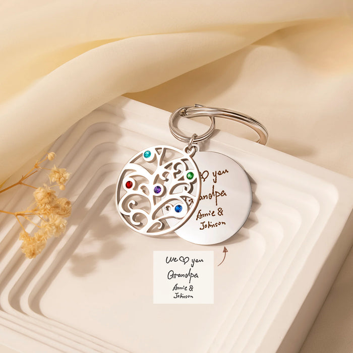 Handwriting Birthstone Tree of Life Necklace-Jewelry-Anavia-Afterlife Essentials