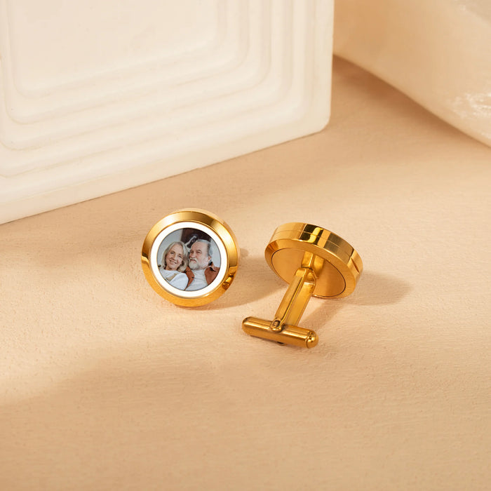 Glass Photo Locket Cufflinks-Jewelry-Anavia-Afterlife Essentials