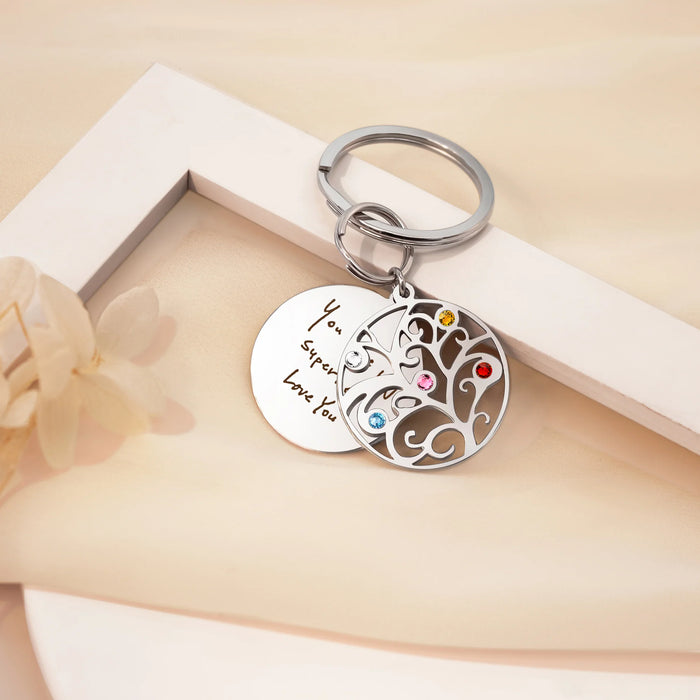 Handwriting Birthstone Tree of Life Necklace-Jewelry-Anavia-Afterlife Essentials