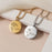 Coin Flower and Name Memorial Necklace Cremation Jewelry-Jewelry-Anavia-Afterlife Essentials