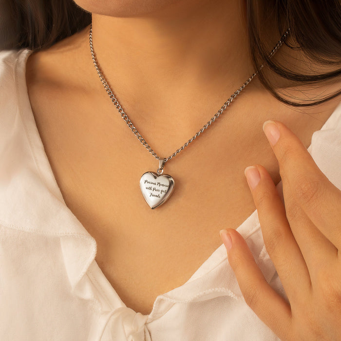 Heart Photo Locket Necklace-Jewelry-Anavia-Afterlife Essentials