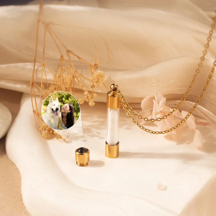 Cylinder Photo Projection Memorial Necklace Cremation Jewelry-Jewelry-Anavia-Afterlife Essentials