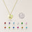 Pet Portrait Birthstone Heart Necklace-Jewelry-Anavia-Afterlife Essentials