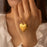 Wave Pattern Photo Heart Locket-Jewelry-Anavia-Afterlife Essentials