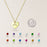 Custom Engraved Birthstone Heart Necklace-Jewelry-Anavia-Afterlife Essentials