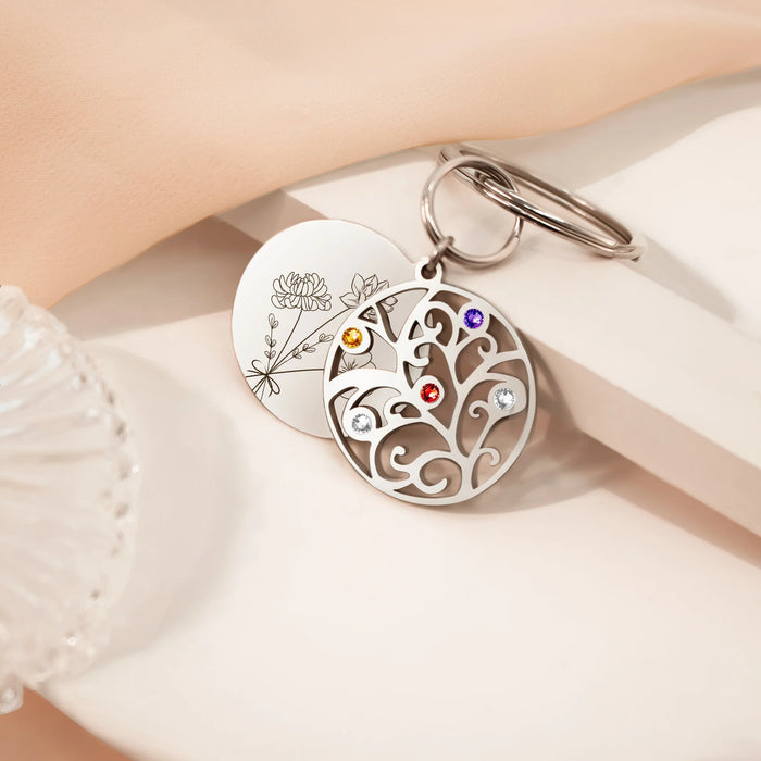 Build Your Own Bouquet Birthstone Tree of Life Necklace-Jewelry-Anavia-Afterlife Essentials