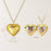 Wave Pattern Photo Heart Locket-Jewelry-Anavia-Afterlife Essentials