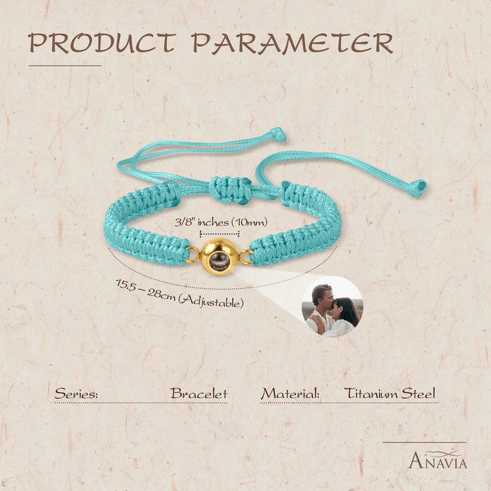 Custom Photo Projection Rope Bracelet-Jewelry-Anavia-Afterlife Essentials