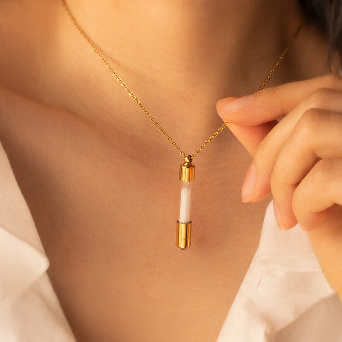 Cylinder Photo Projection Memorial Necklace Cremation Jewelry-Jewelry-Anavia-Afterlife Essentials