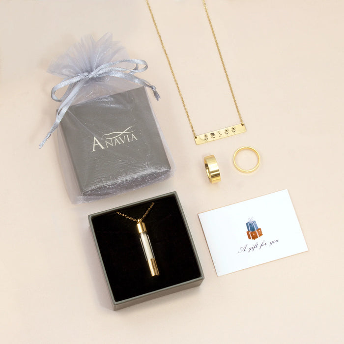 Cylinder Photo Projection Memorial Necklace Cremation Jewelry-Jewelry-Anavia-Afterlife Essentials