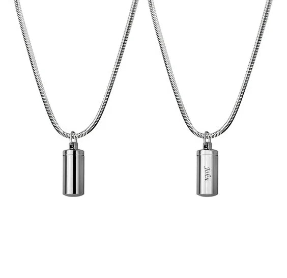 Mini Cylinder Memorial Necklace Cremation Jewelry-Jewelry-Anavia-Afterlife Essentials