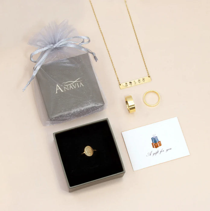 Oval Fingerprint Memorial Ring-Jewelry-Anavia-Afterlife Essentials