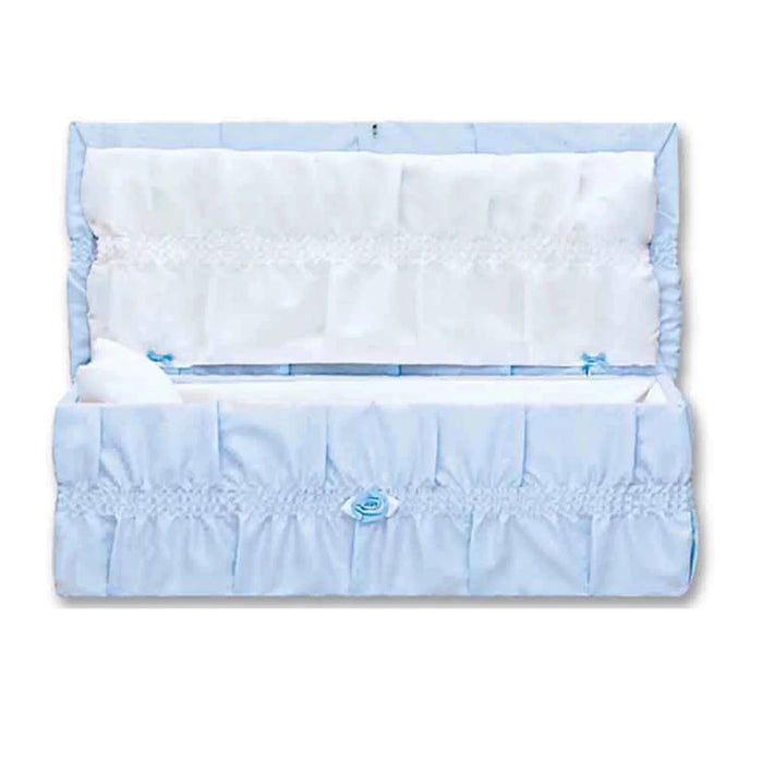 Standard Cloth-Covered Wood Pet Casket - Sky Blue-Pet Caskets-Titan Caskets-Afterlife Essentials