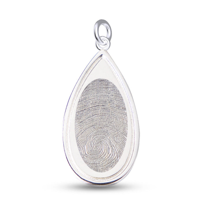 Teardrop Fingerprint Pendant Jewelry-Jewelry-The Living Urn-Sterling Silver-Afterlife Essentials