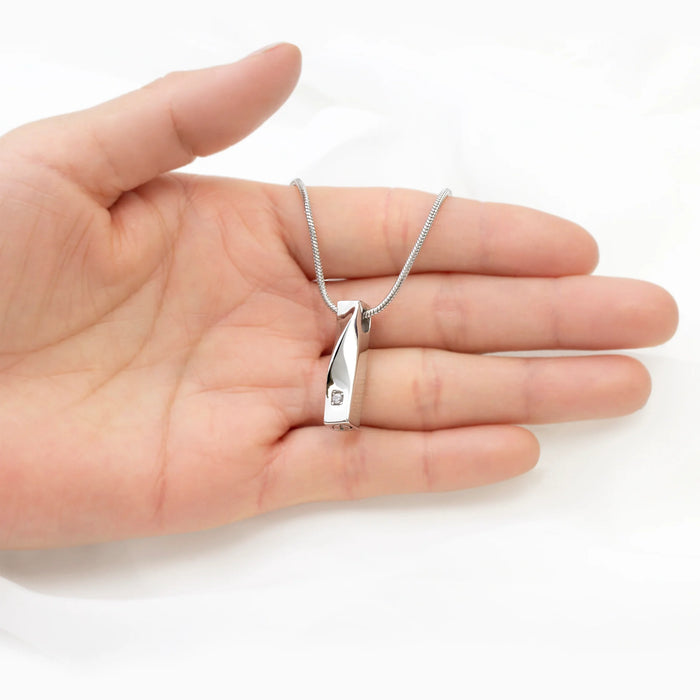 Crystal Birthstone Twisted Bar Cremation Jewelry-Jewelry-Anavia-Afterlife Essentials
