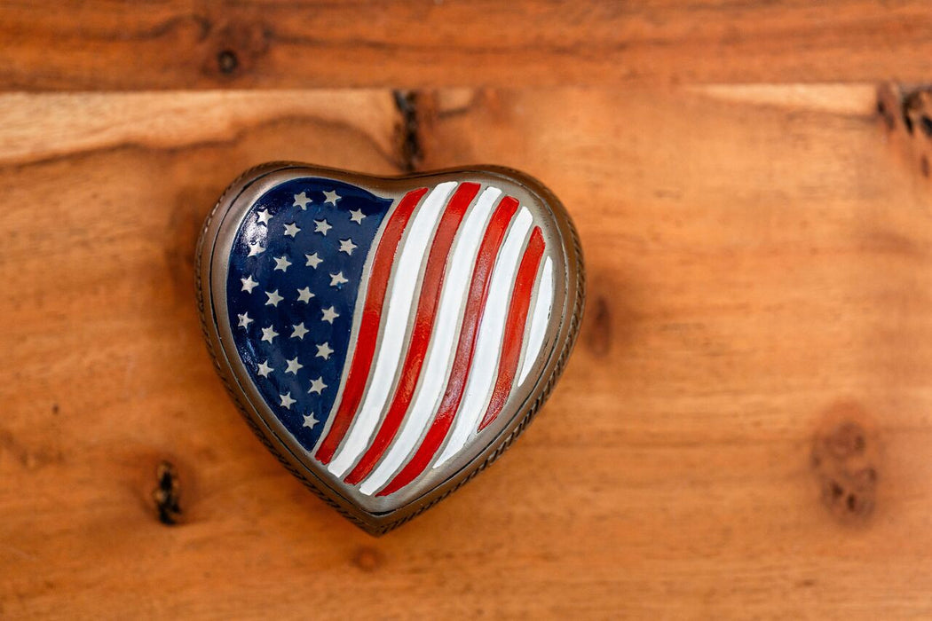 The American, Heart Keepsake Cremation Urn-Cremation Urns-Urns of Distinction-Afterlife Essentials