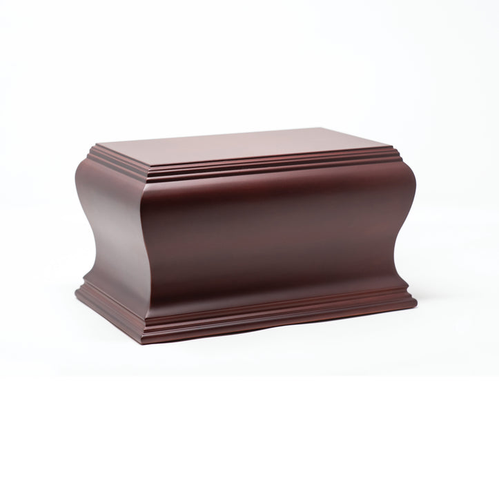 Curved Mahogany, Large/Adult Cremation Urn-Cremation Urns-Urns of Distinction-Afterlife Essentials