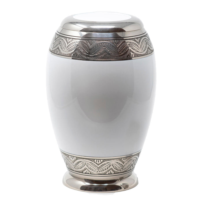 Elegant White, Large/Adult Cremation Urn-Cremation Urns-Urns of Distinction-Afterlife Essentials