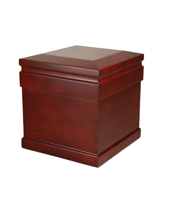 Mahogany Cube, Large/Adult Cremation Urn-Cremation Urns-Urns of Distinction-Afterlife Essentials