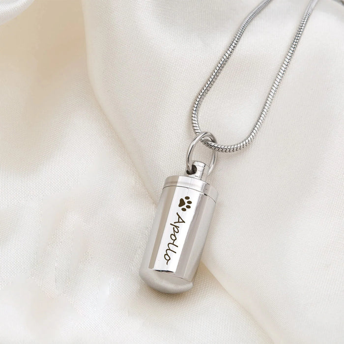 Mini Cylinder Memorial Necklace Cremation Jewelry-Jewelry-Anavia-Afterlife Essentials