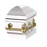 Steel Pet Casket - White & Gold with Pink-Pet Caskets-Titan Caskets-Afterlife Essentials