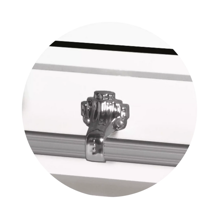 Steel Pet Casket - White & Silver with Pink-Pet Caskets-Titan Caskets-Afterlife Essentials