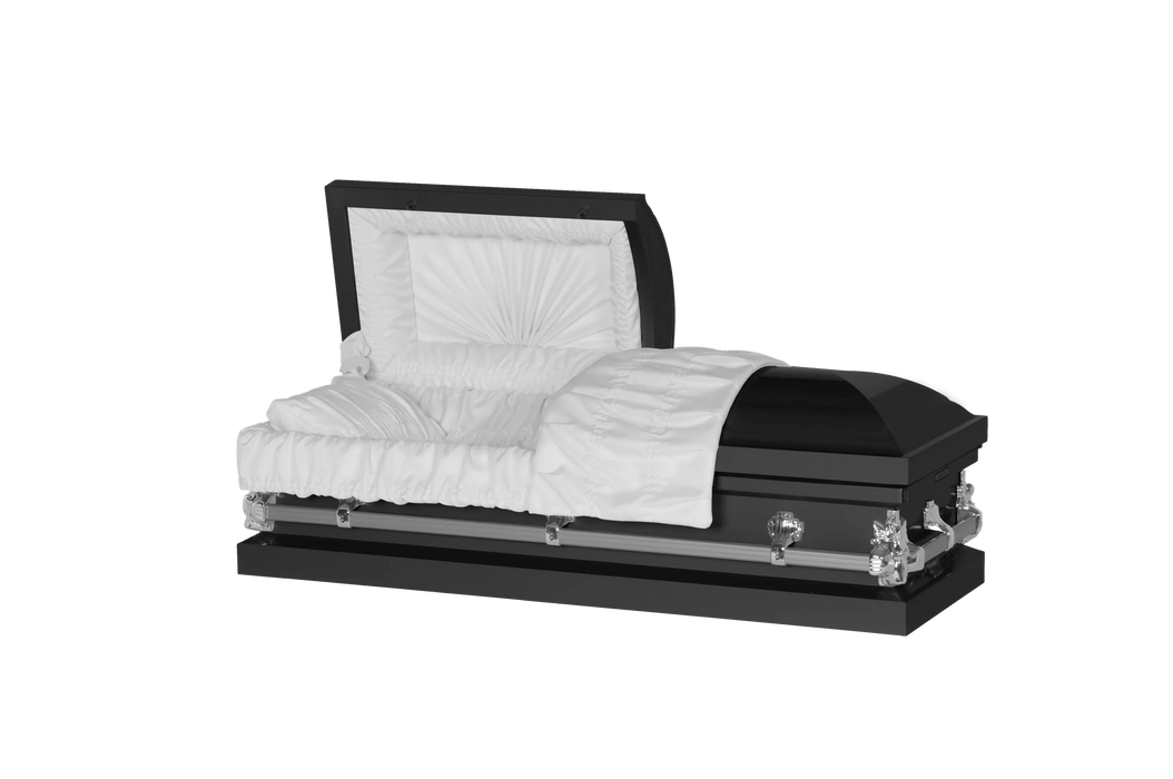 Steel Pet Casket - Black & Silver-Pet Caskets-Titan Caskets-Afterlife Essentials