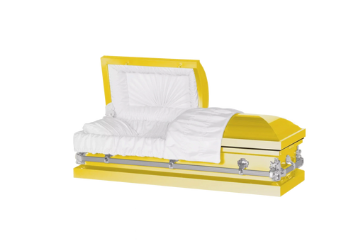 Steel Pet Casket - Bright Yellow-Pet Caskets-Titan Caskets-Afterlife Essentials