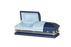 Steel Pet Casket - Dark Blue & Gold-Pet Caskets-Titan Caskets-Afterlife Essentials