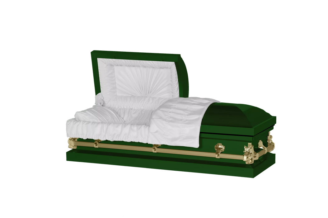 Steel Pet Casket - Green-Pet Caskets-Titan Caskets-Afterlife Essentials